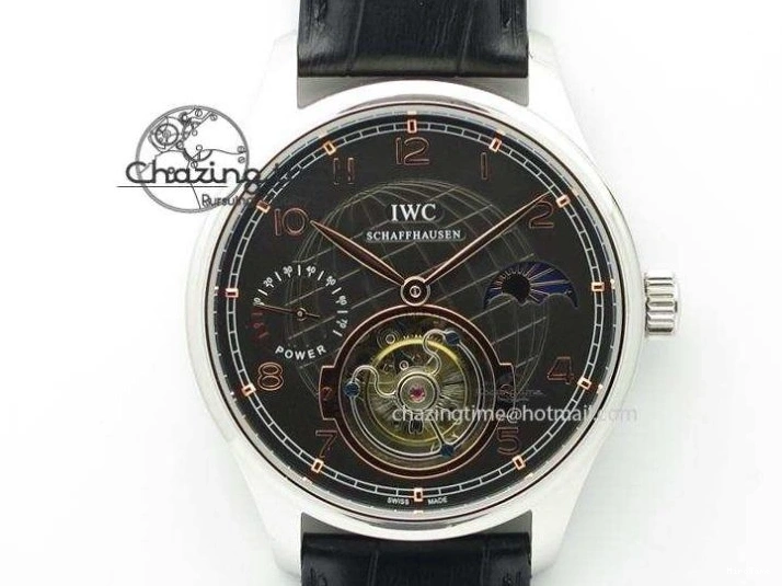 MIROTIME 0331 Portuguese Real PR IW500127 RG ZF 1:1 Best Edition Grey Red Dial On Brown Leather Strap A52010 V AllSeason 7331